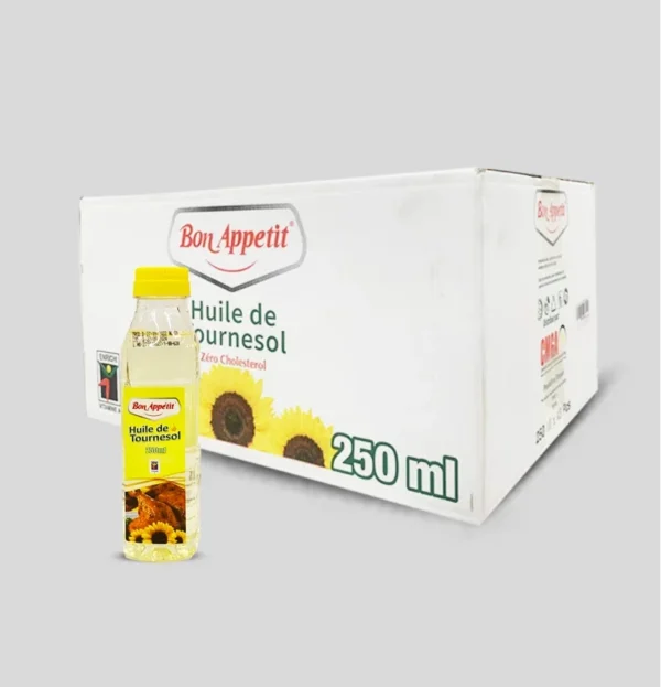 Carton huile de tournesol - Bon appétit 48*250ml