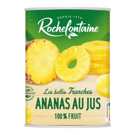 Ananas - Morceaux tranches au sirop - 565g