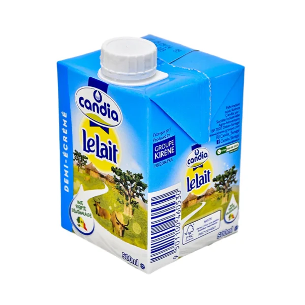 Lait - Candia - Demi écrémé - Brique - 500ml