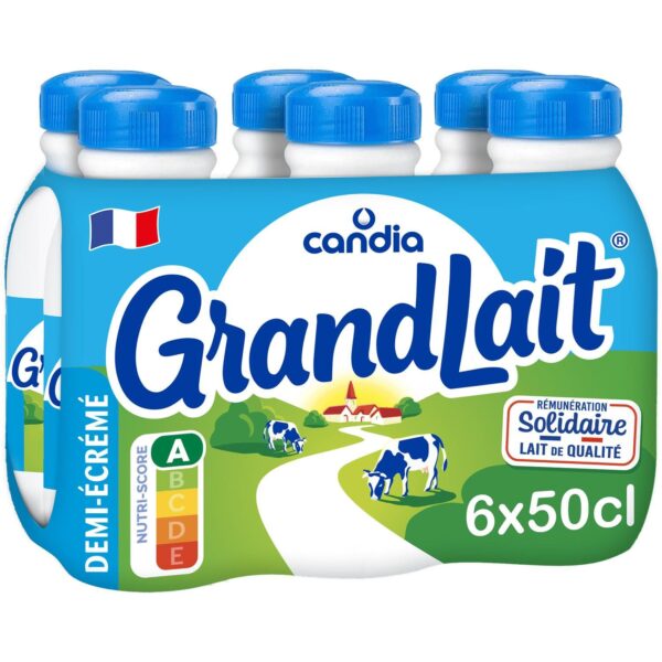Lait - Candia Grandlait - Demi écrémé -1L