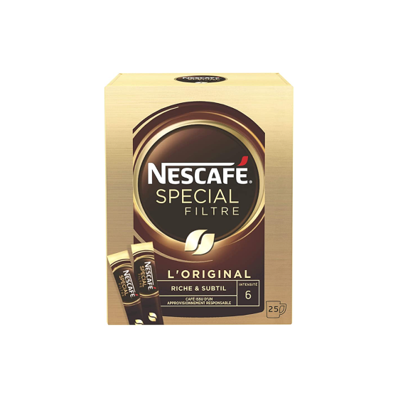 Café - Nescafé - Spécial filtre - Boite de 25 sticks (25x2g)