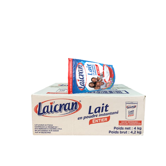Carton - Lait en poudre - Laicran - de 100 Sachets de 20G